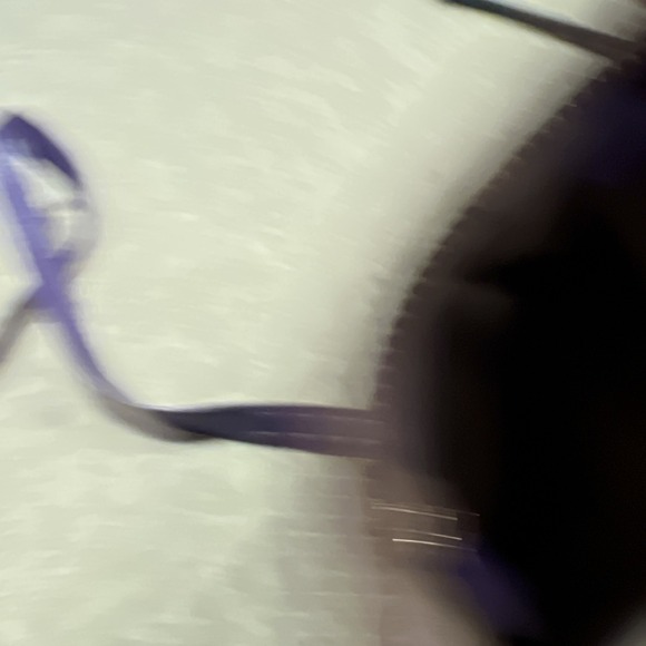 COLE HAAN Jitney II Ziptop Swingpack Crossbody Bag Purple Patent Leather - Picture 11 of 11